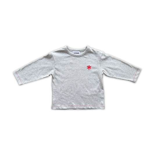 Organic Have A Nice Day LS Tee - Grey
