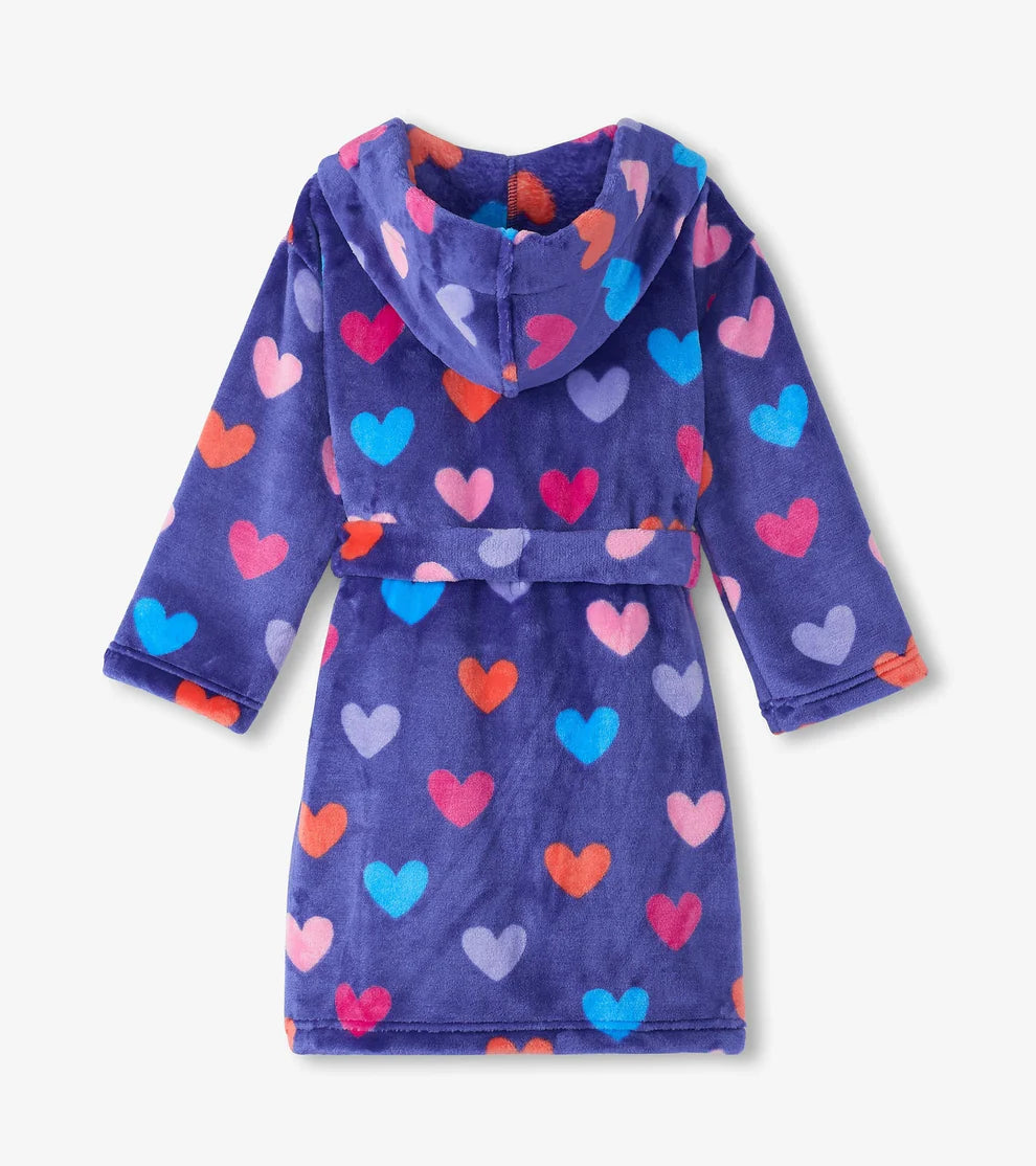Hearts Fuzzy Fleece Robe