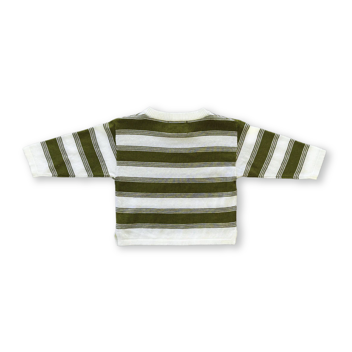 Organic 7-Stripe Long Sleeve Tee - Herb