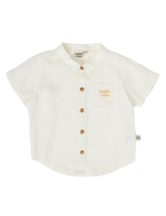 Holiday Linen Shirt Ivory