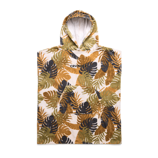 Hooded Towel - Tan Monstera