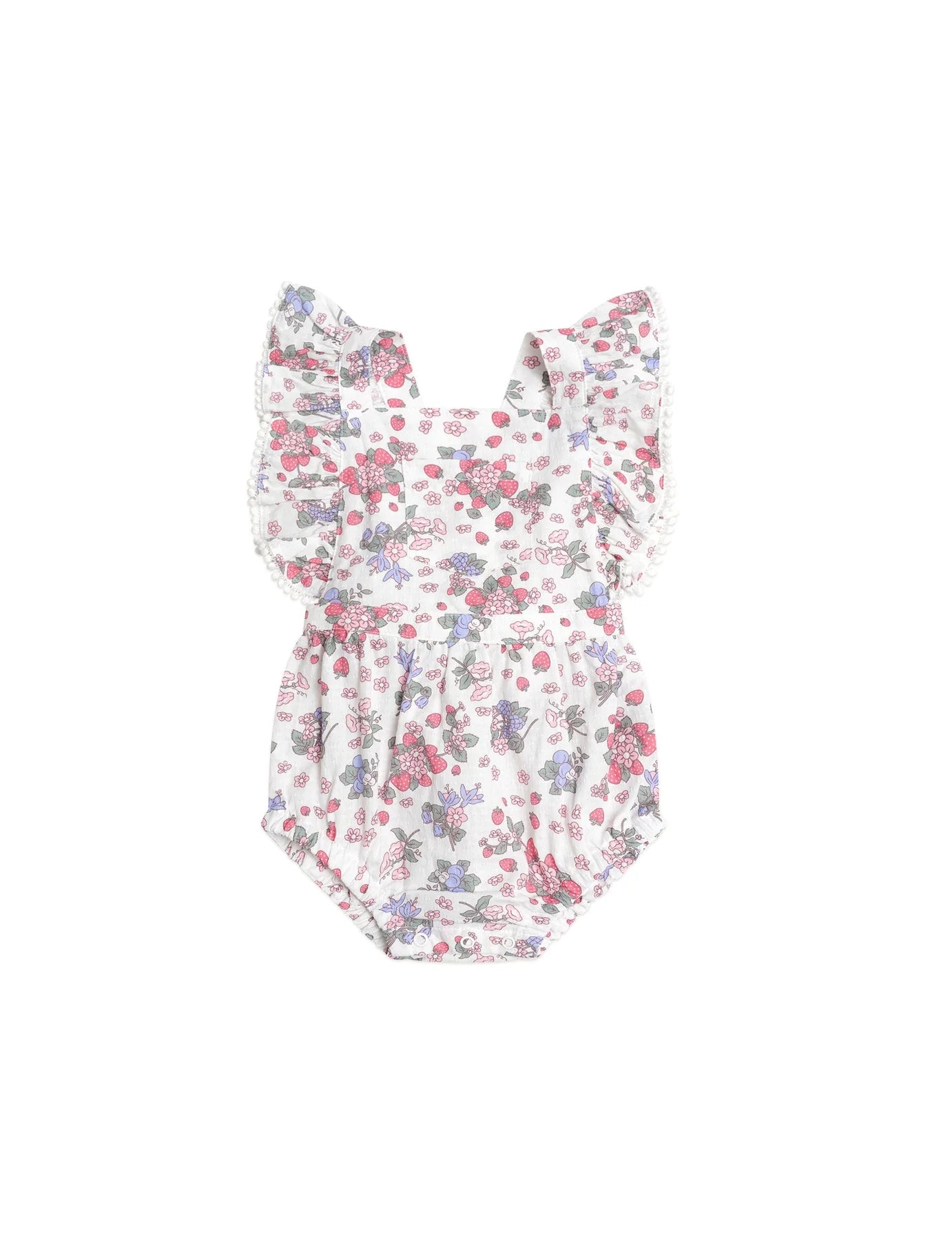 Strawberry Garden Playsuit Cream