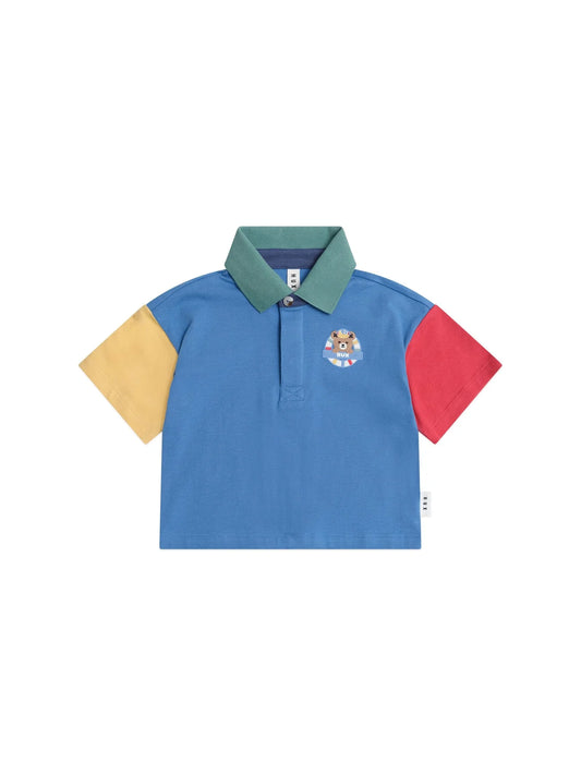 Colour Block Boxy Polo Tee