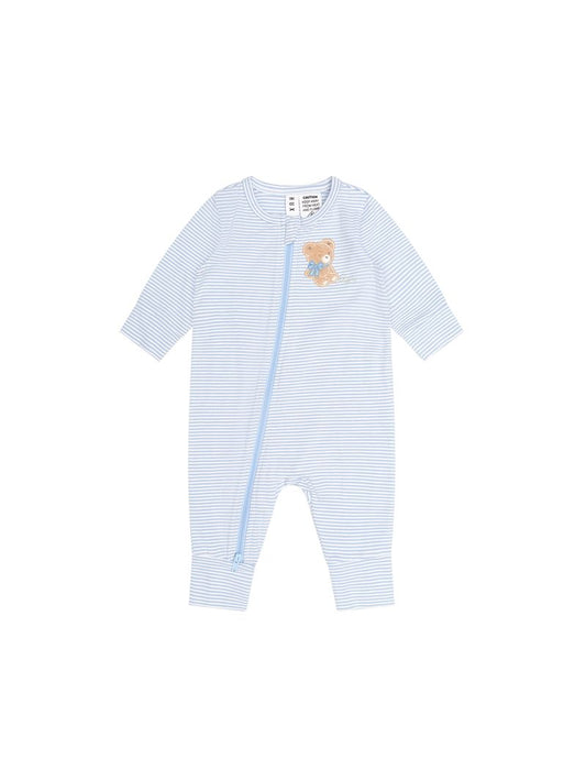 Bow Hux Stripe Zip Romper