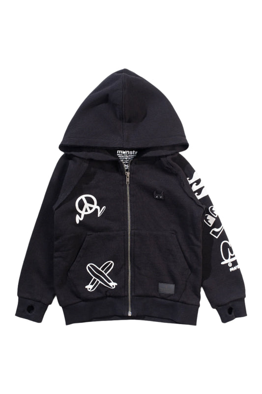 Icon Patch Hoody - Black