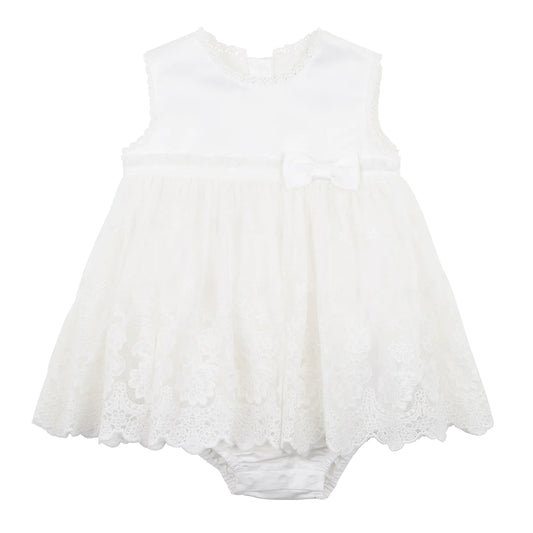 Lace Overlay Dress - Ivory