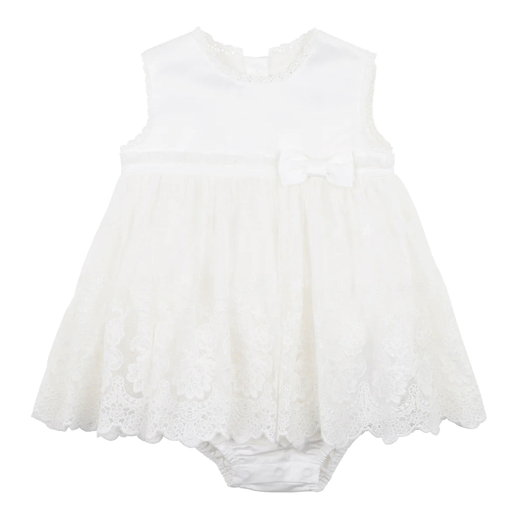 Lace Overlay Dress - Ivory