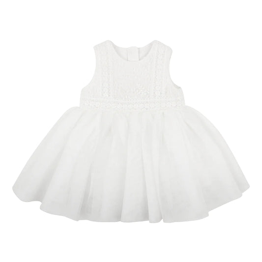 Embroidered Organza Dress - Ivory