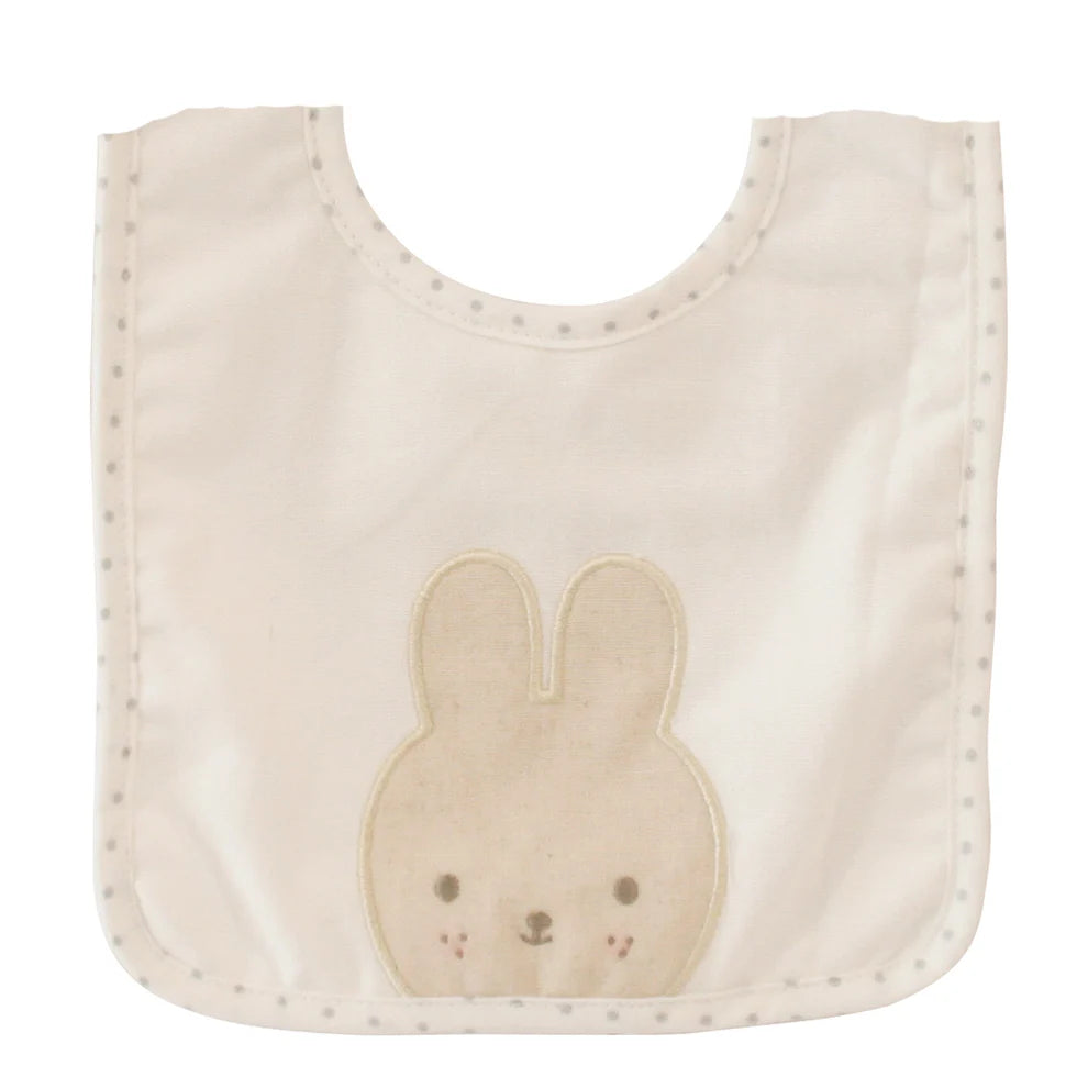 Linen Bunny Bib - Ivory