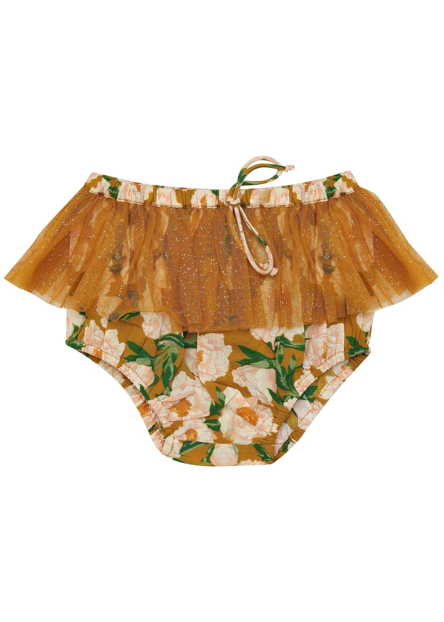 June Nappy Pants - Soiree Bouquet Honey Mustard