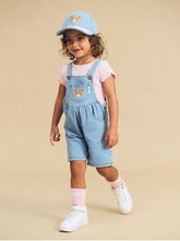 Load image into Gallery viewer, Huxbear Knit Denim Short Overalls
