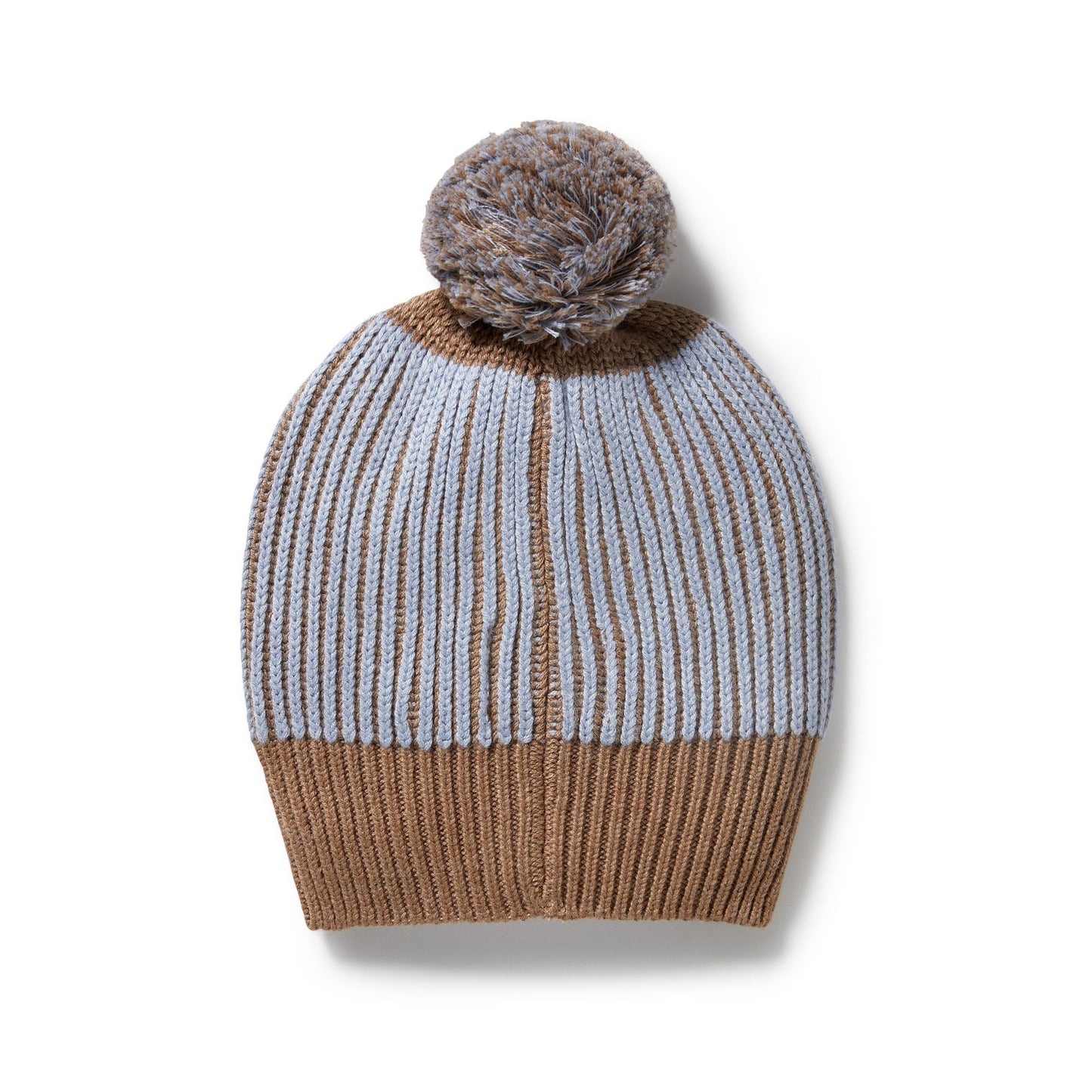 Coco Blue Speckle Organic Knitted Ribbed Hat
