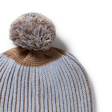 Load image into Gallery viewer, Coco Blue Speckle Organic Knitted Ribbed Hat
