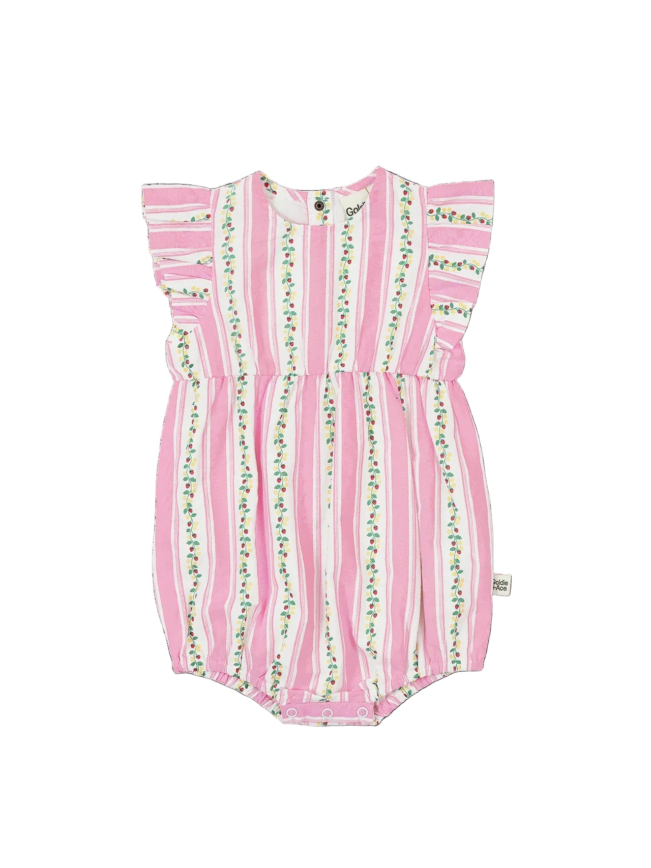 Antique Stripe Strawberry Lani Romper