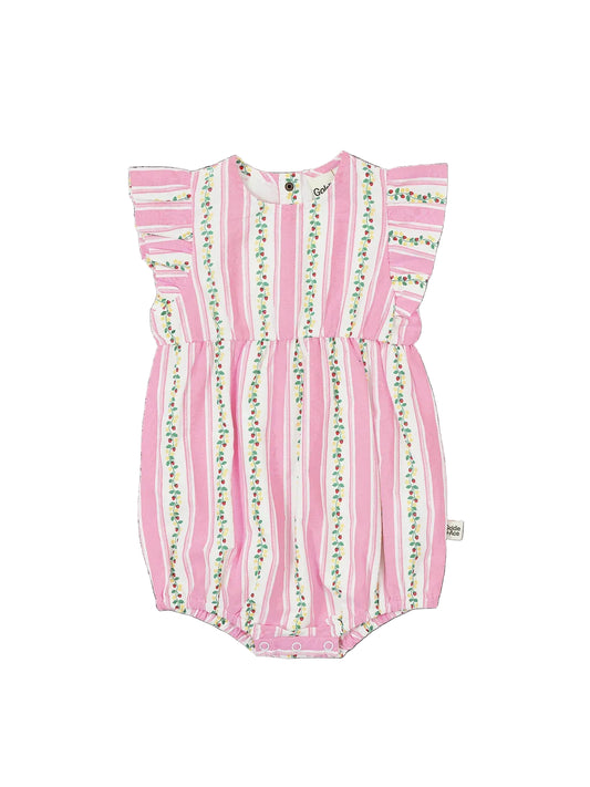 Antique Stripe Strawberry Lani Romper