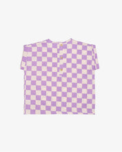 Load image into Gallery viewer, Lavender Checker Relaxed Top
