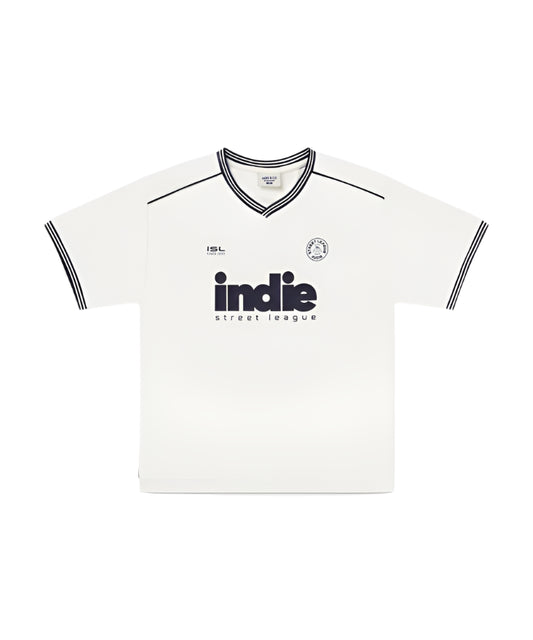 The League Tee - White/Navy