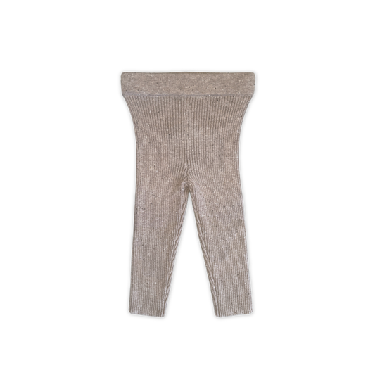 Organic Speckle Essential Knit Leggings - Oatmilk