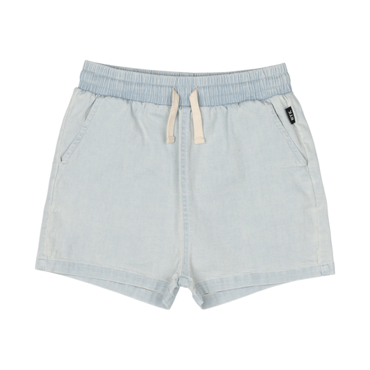 Light Blue Chambray Shorts