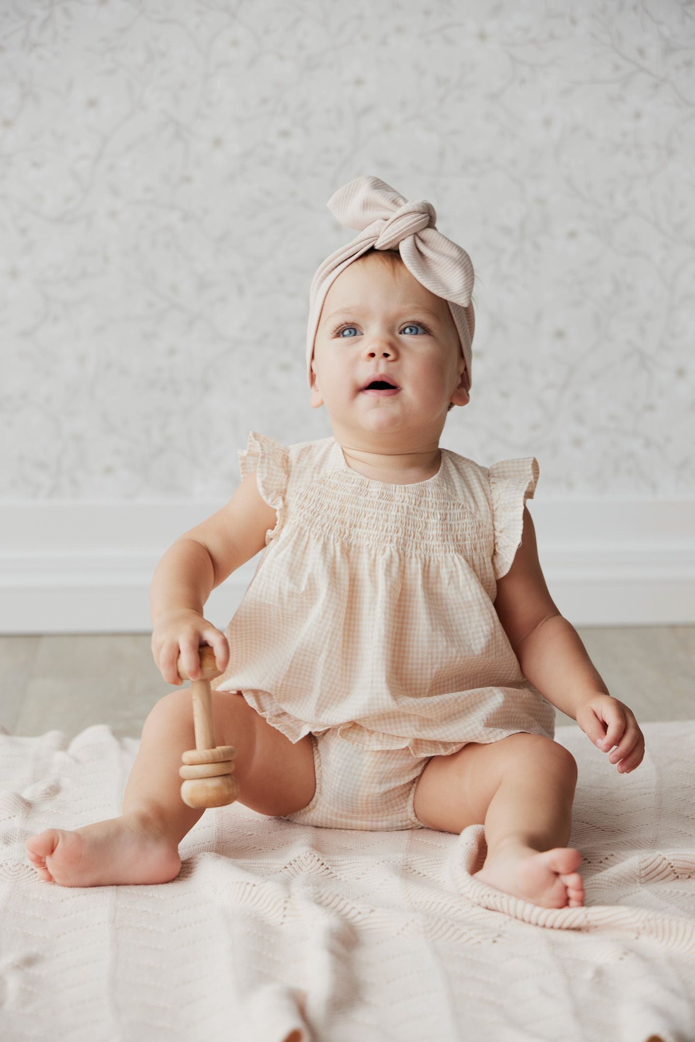 Organic Cotton Luna Top - Gingham Pink