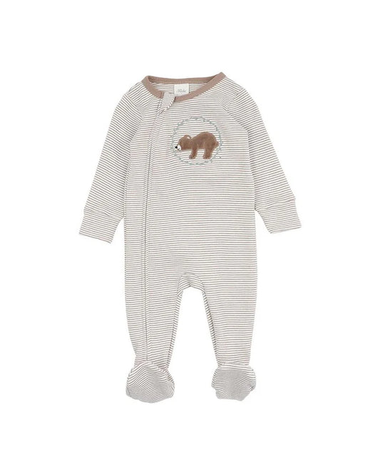 Mateo Stripe LS Zip Onesie