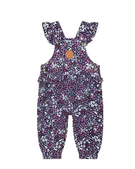 Midnight Flower Garden Frill Overall