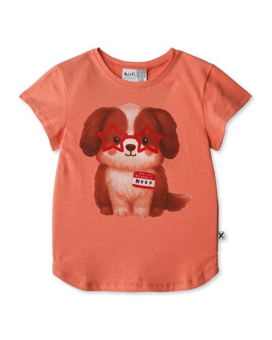 Minti Star Pup Tee - Apricot