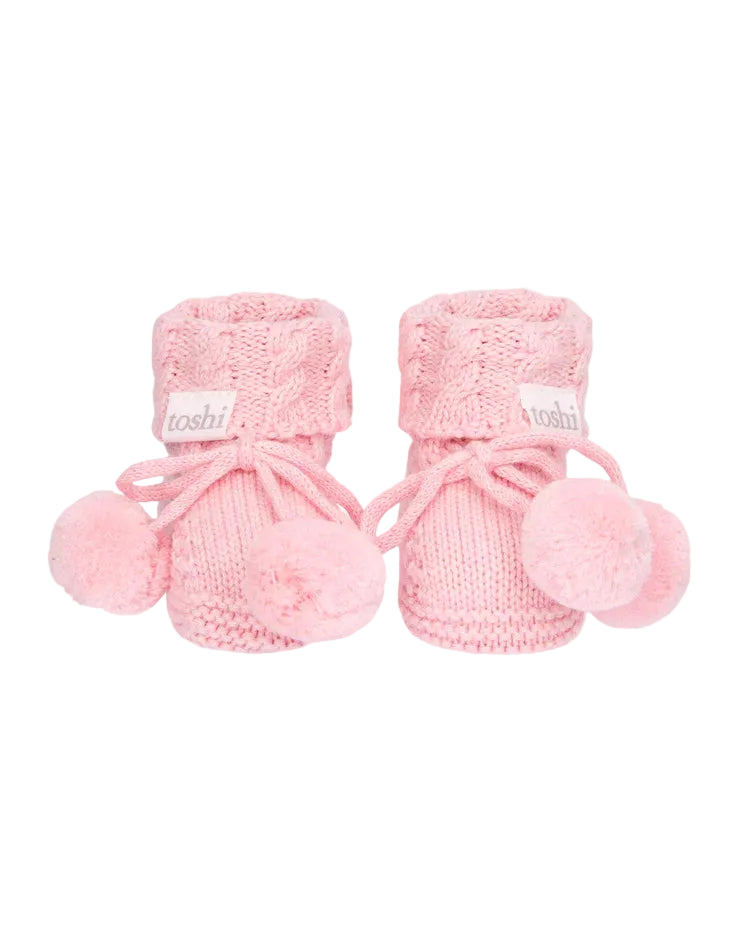Organic Booties Yummy - Misty Rose