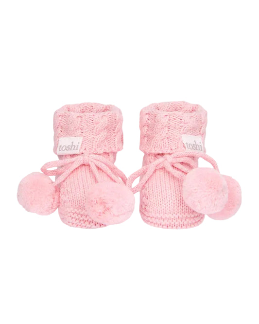 Organic Booties Yummy - Misty Rose