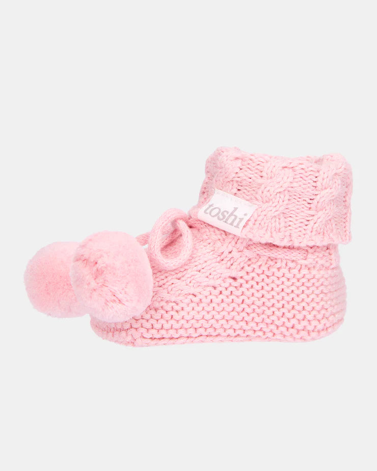 Organic Booties Yummy - Misty Rose