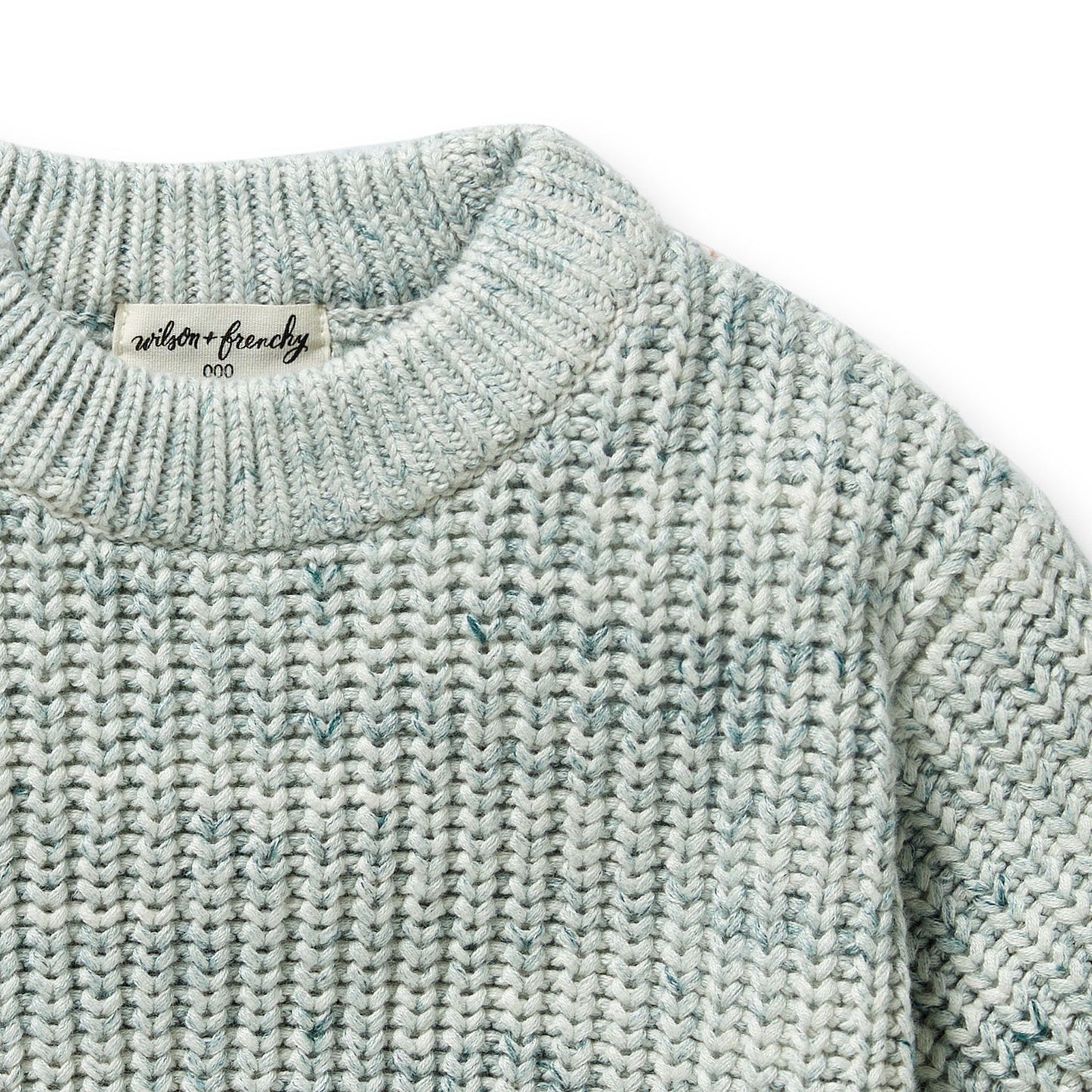 Moss Speckle Organic Knitted Jumper