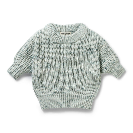 Moss Speckle Organic Knitted Jumper