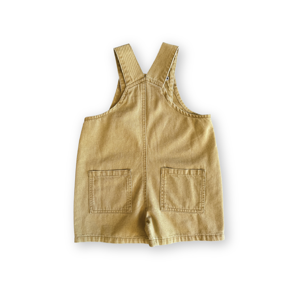 Everyday Twill Short Overalls - Mustard