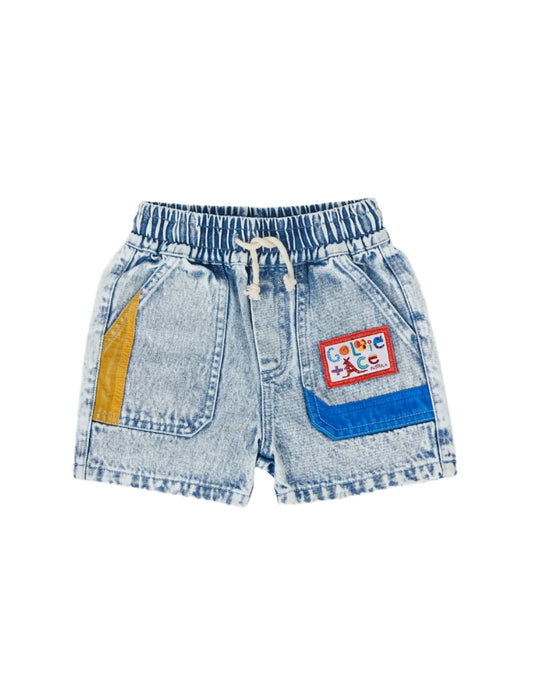 Noah Colour Pop Cargo Denim Shorts