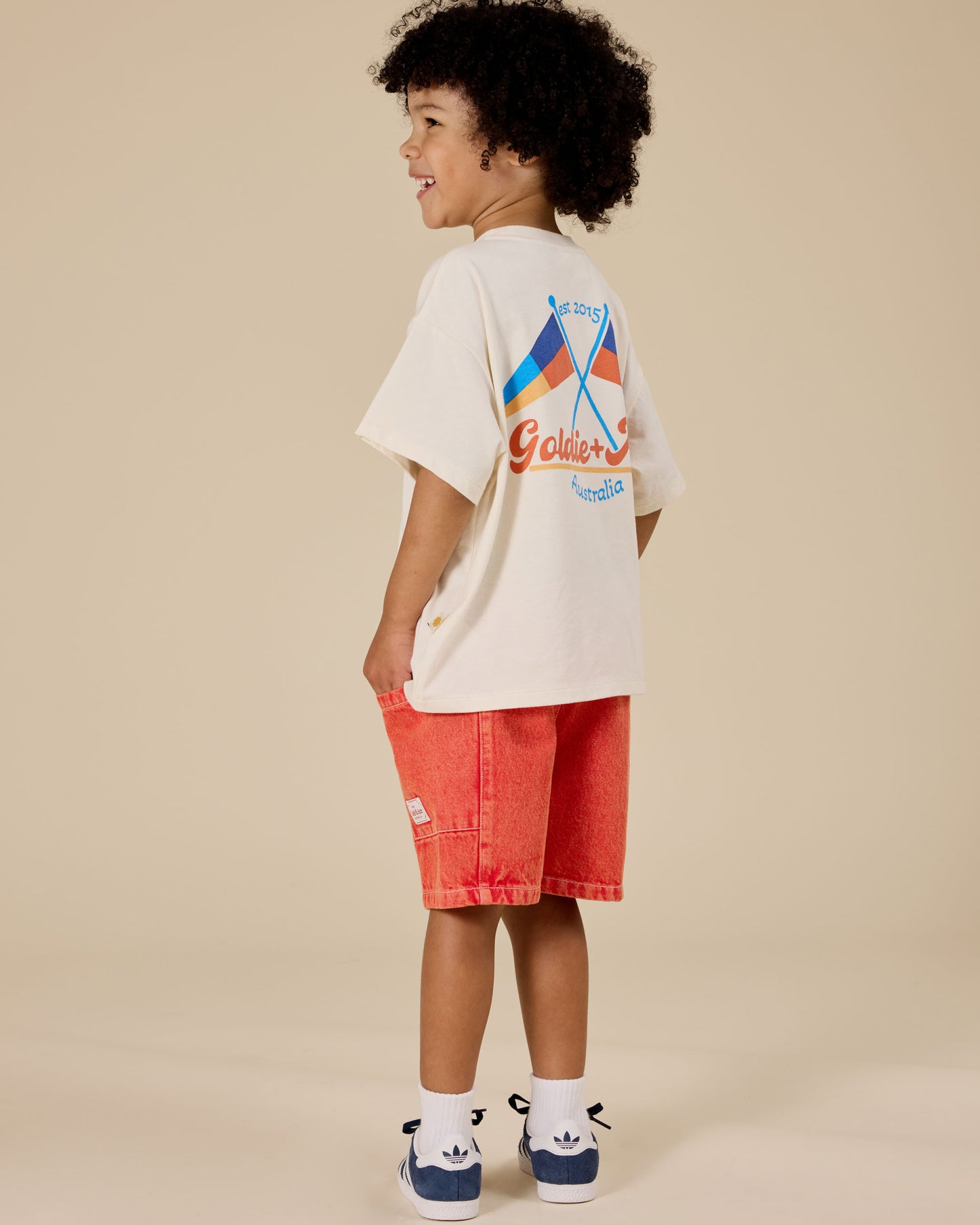 Noah Denim Pocket Shorts Apple Red