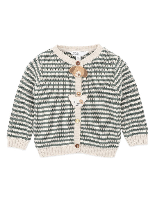 Otto Stripe Organic Knitted Cardigan
