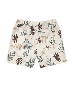 The Palm Swim Trunk - Burg/Blue Combo