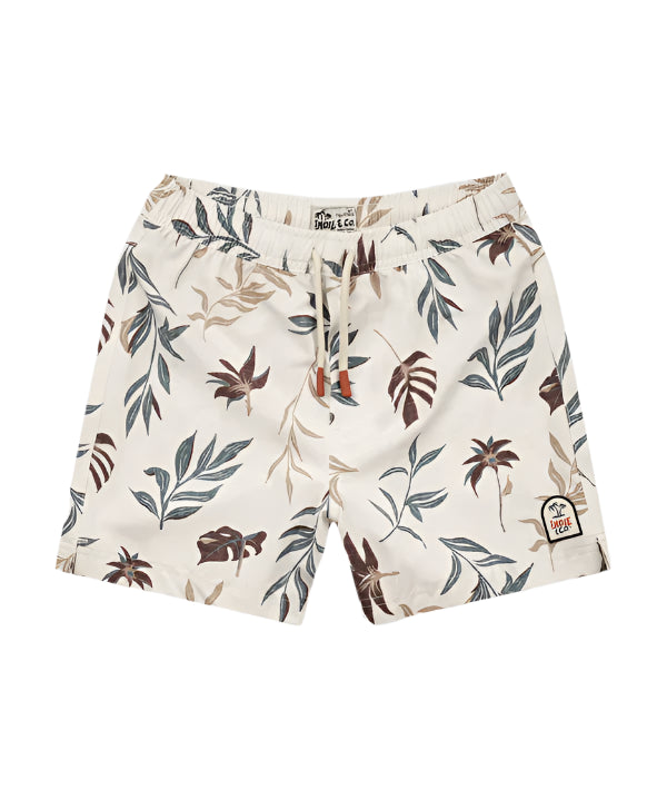 The Palm Swim Trunk - Burg/Blue Combo
