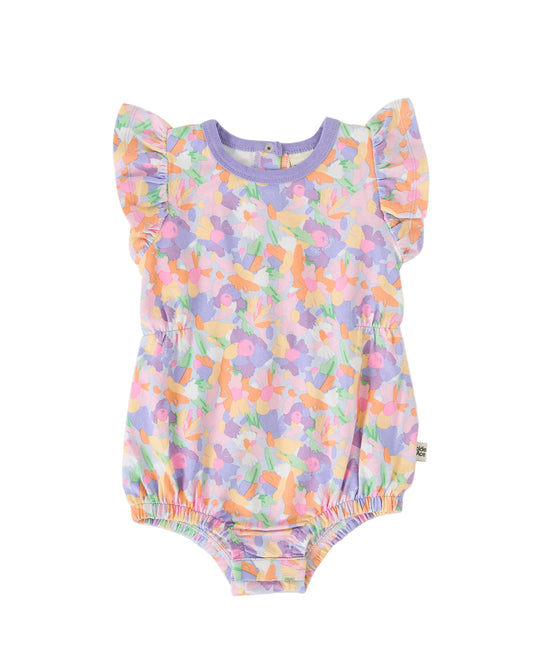Pastel Bouquet Frill Bubble Romper