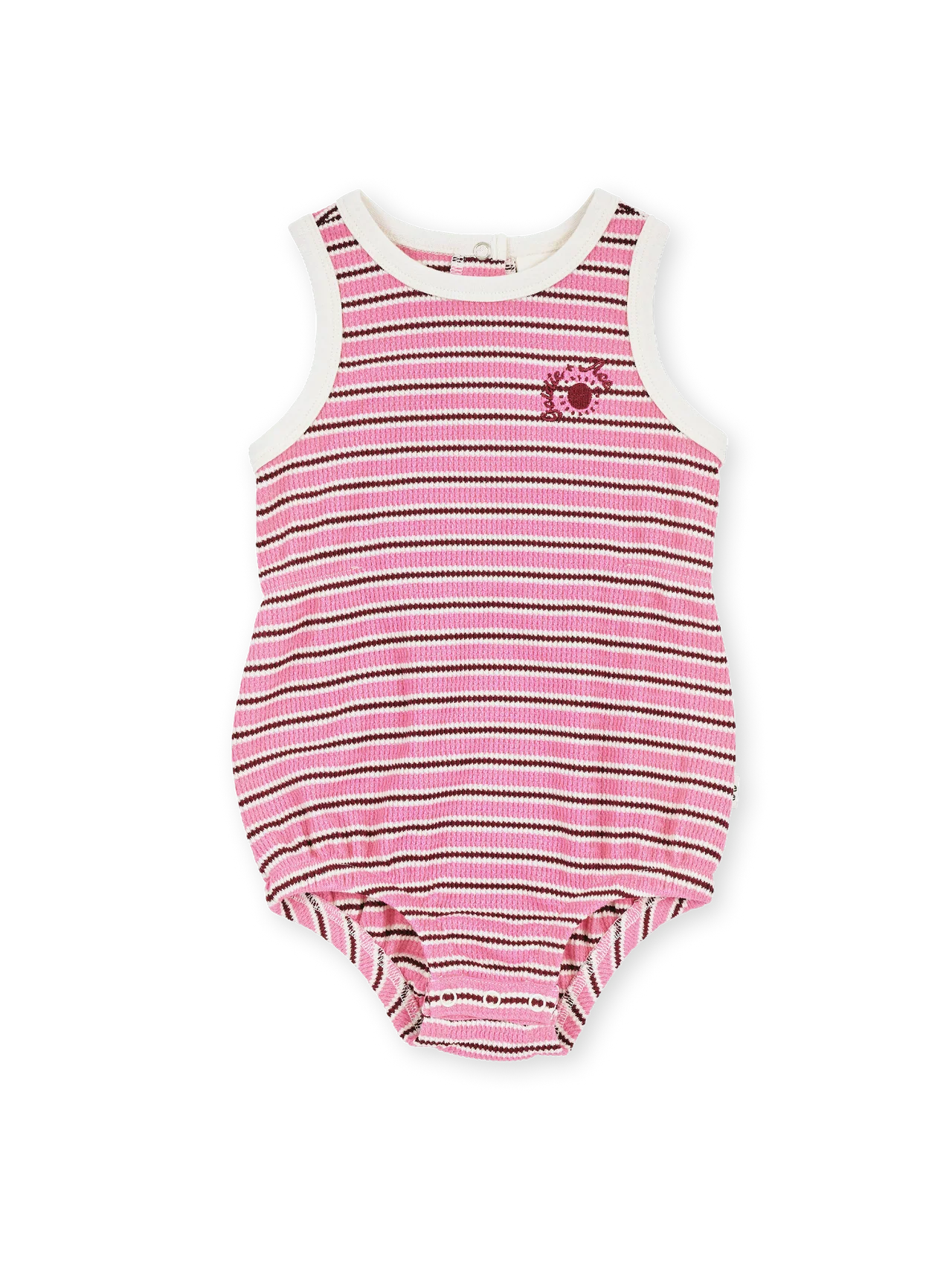 Waffle Bubble Romper Pink