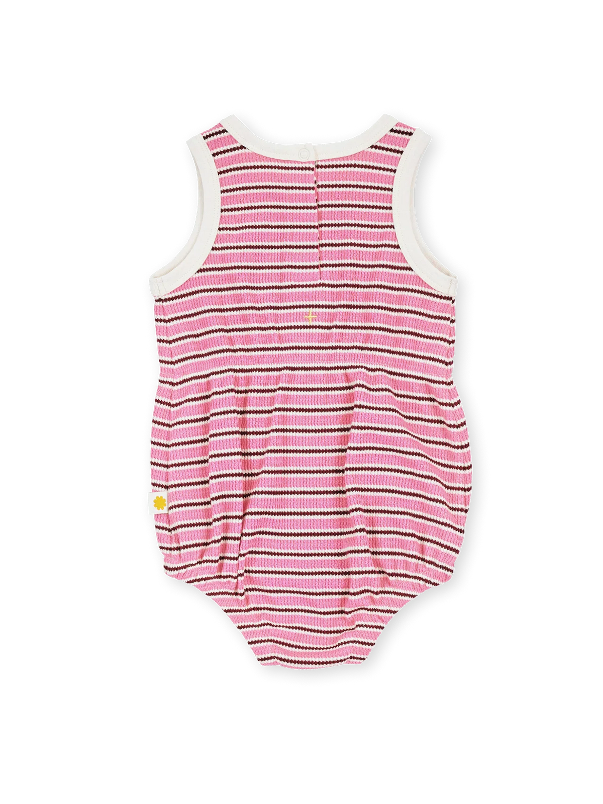 Waffle Bubble Romper Pink