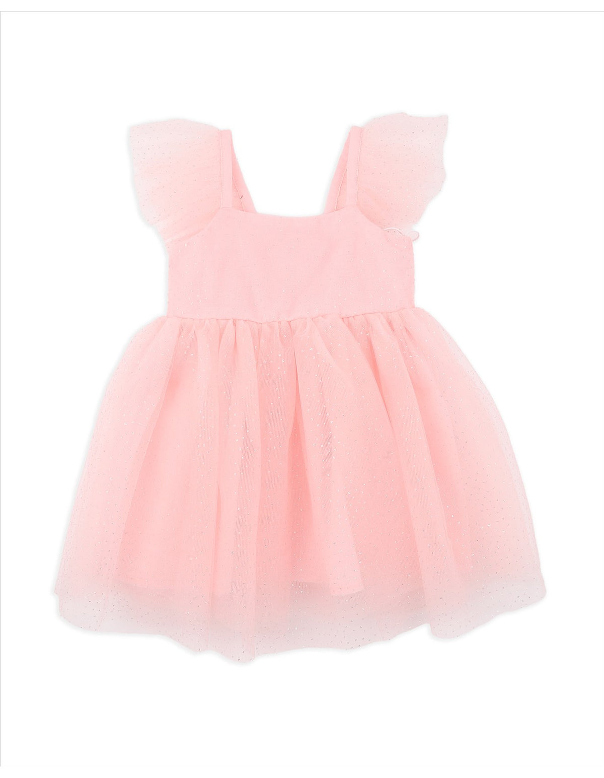 Festive Pink Glitter Tulle Dress