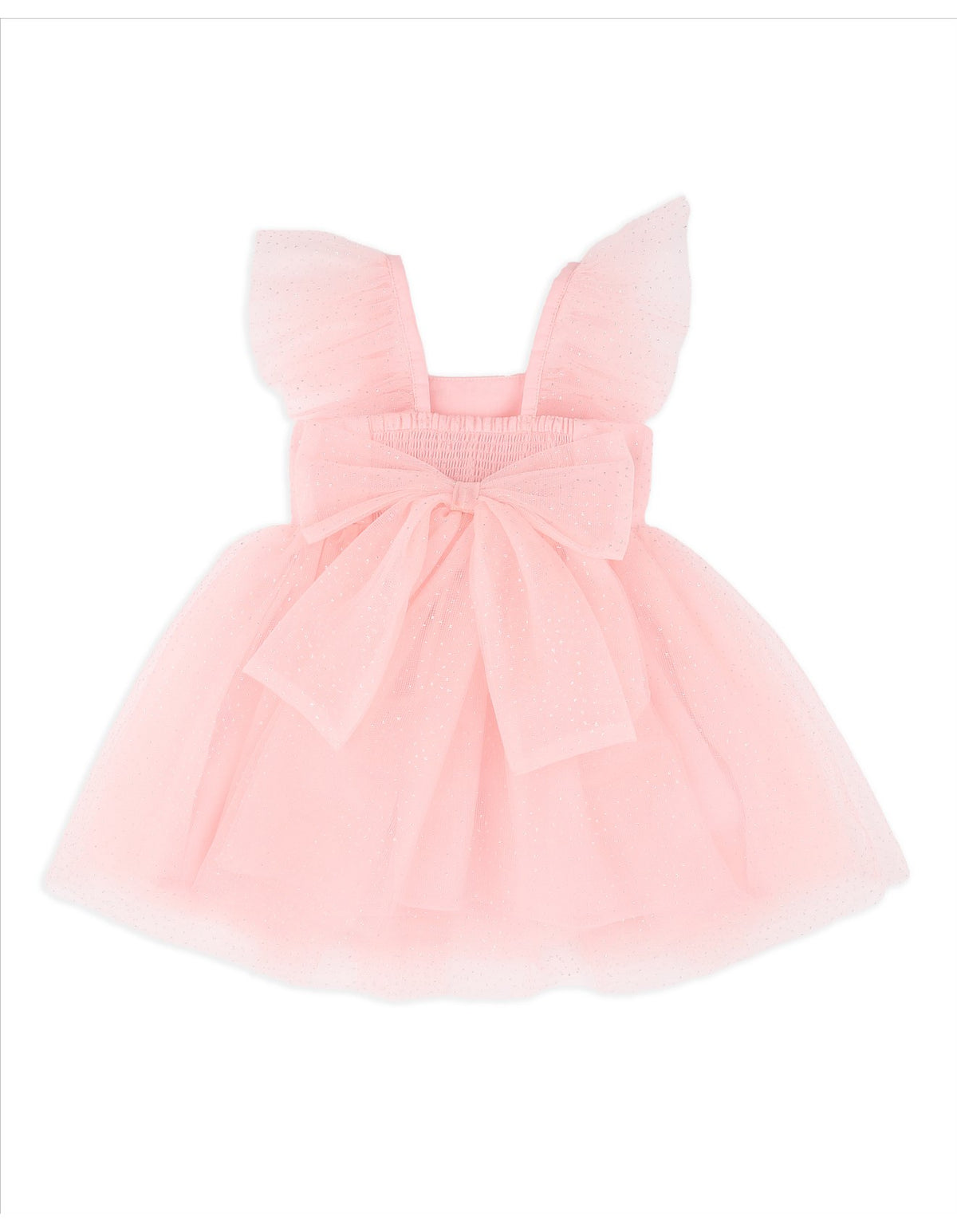 Festive Pink Glitter Tulle Dress