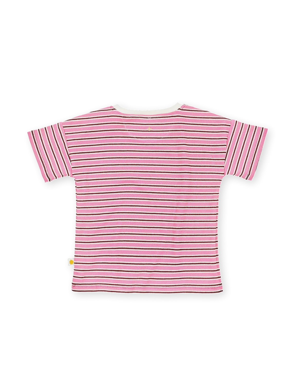 Waffle Stripe T-Shirt Pink