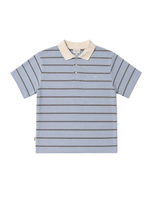 The Watkins Polo - Light Blue/Cream