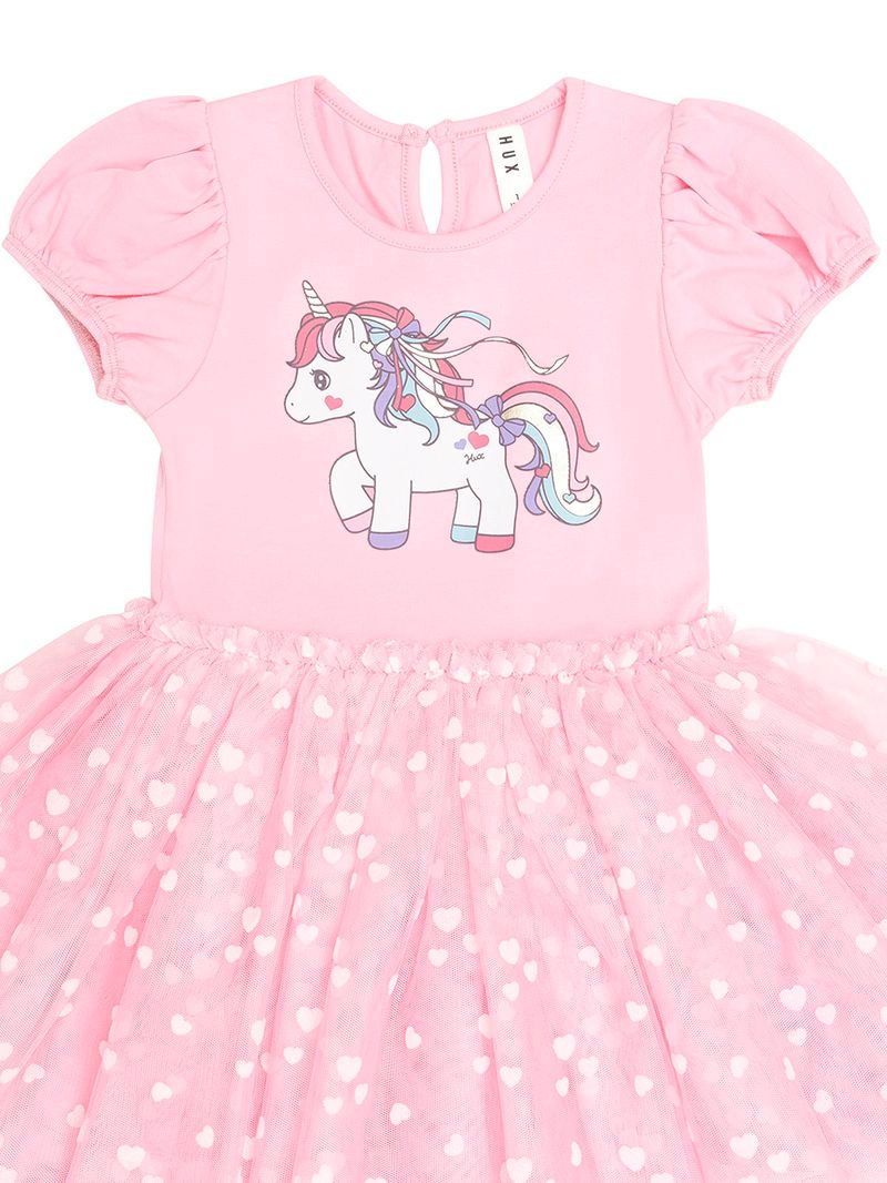 Magical Unicorn Puff Sleeve Tulle Dress