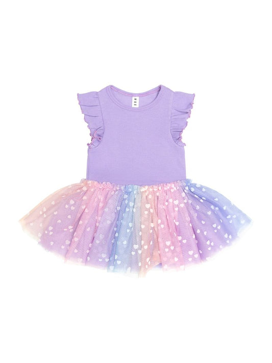 Purple S/S Rib Dress