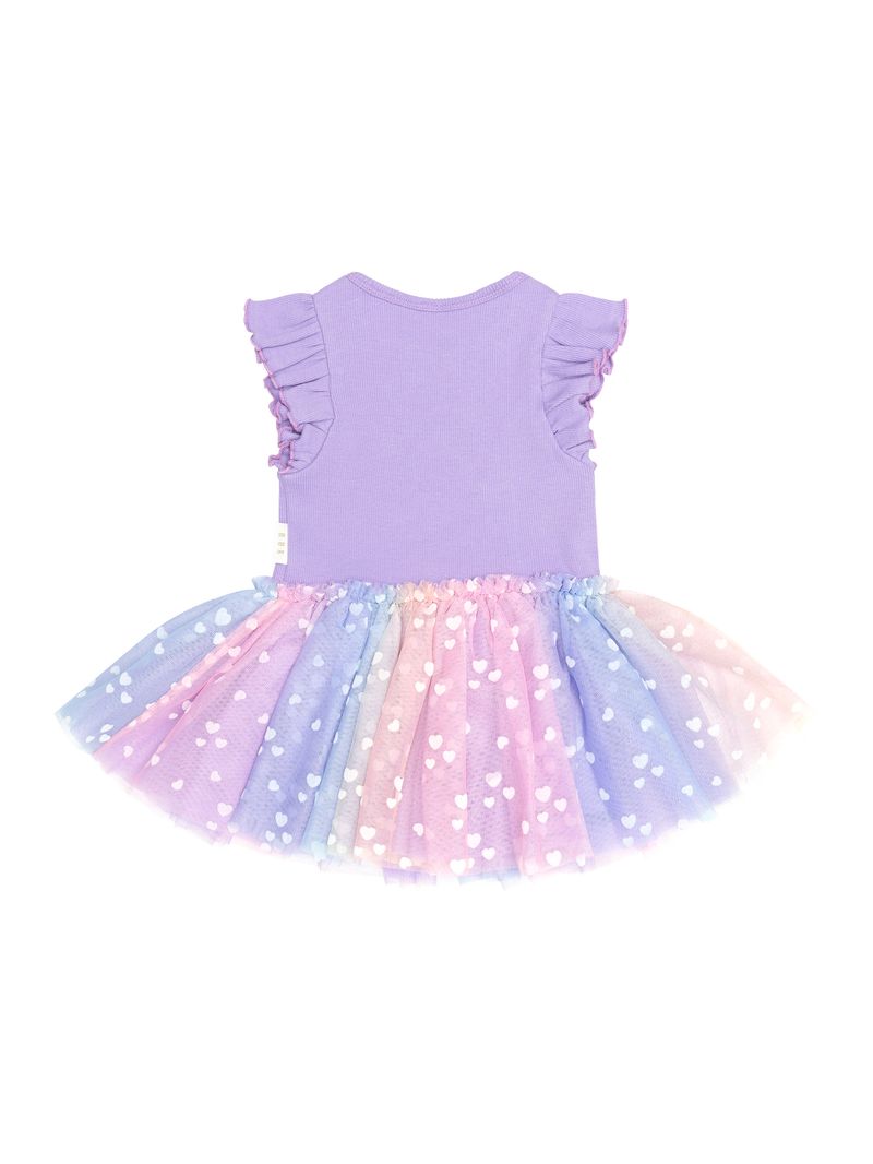 Purple S/S Rib Dress