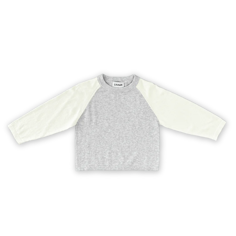 Raglan Long Sleeve Tee - Grey Marle