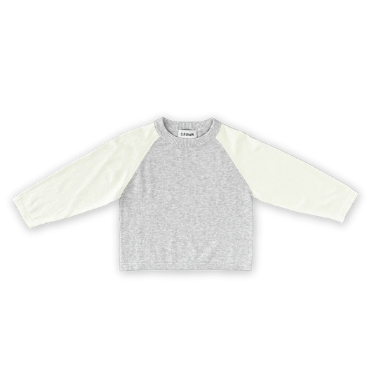 Raglan Long Sleeve Tee - Grey Marle